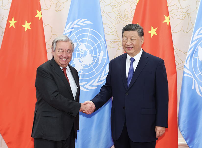 习近平会见联合国秘书长古特雷斯